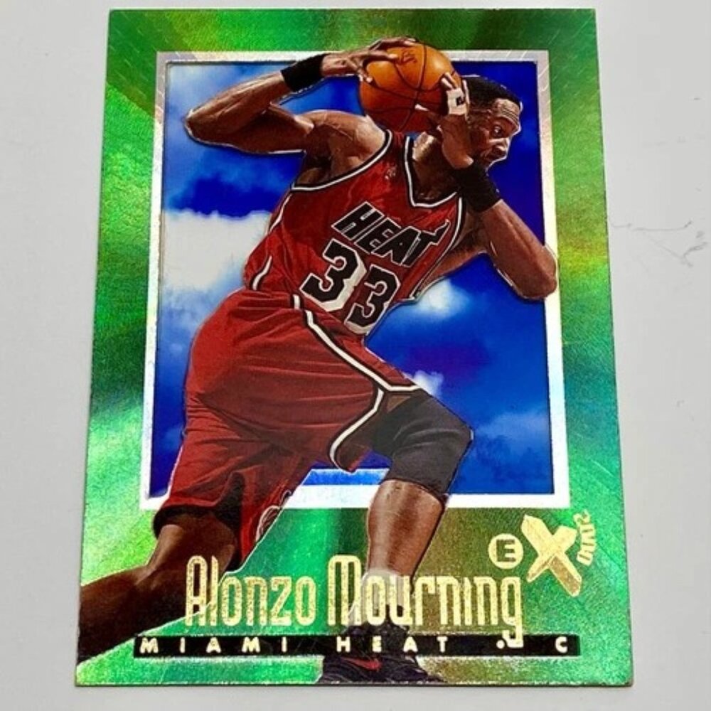 Vintage Skybox 1996-97 E-X2000 Alonzo Mourning NBA Card 36 Miami‎ Heat Rare READ